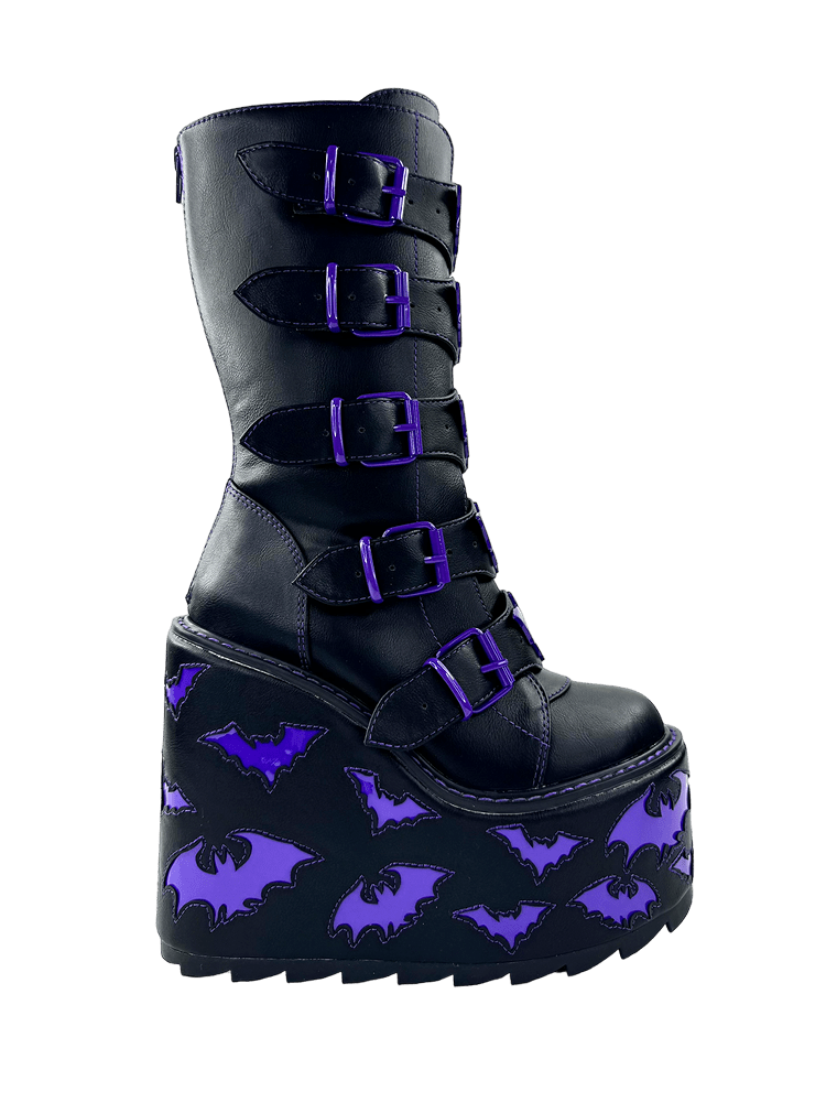 Dead Violets Striped Leg Warmers [Black/Purple] – VampireFreaks