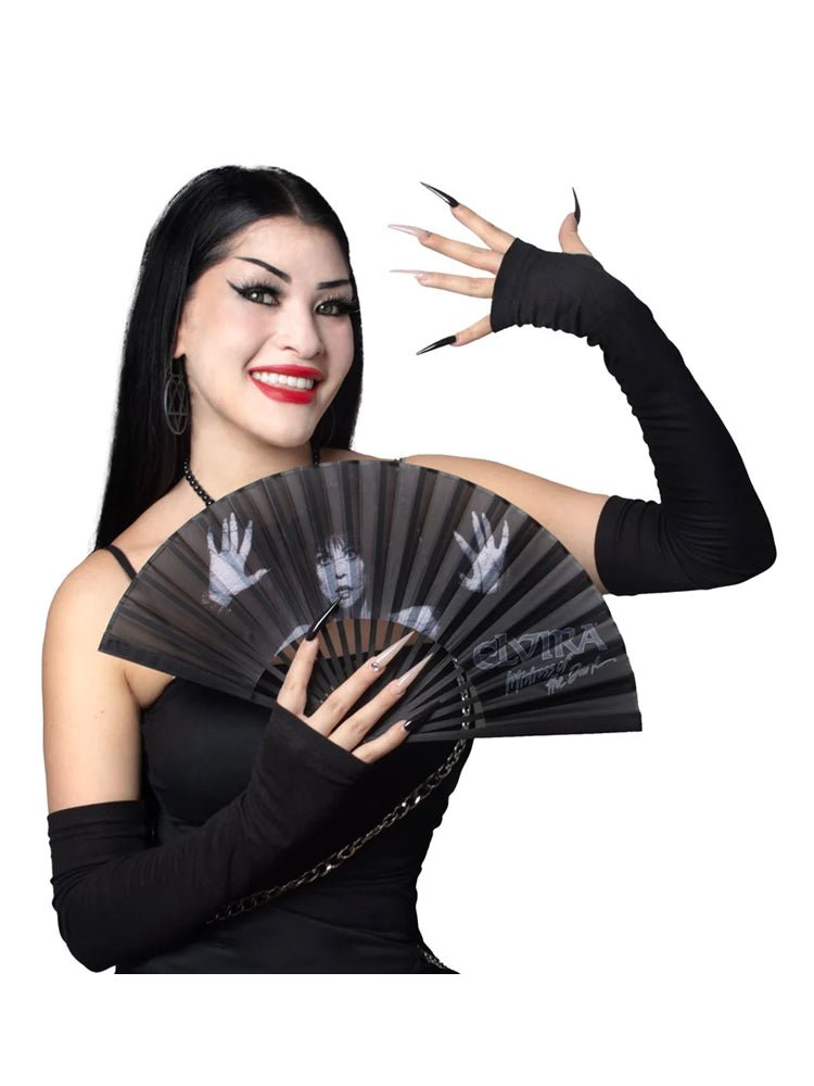 ELVIRA DARK LOVE FABRIC FAN elvira-dark-love-fabric-fan