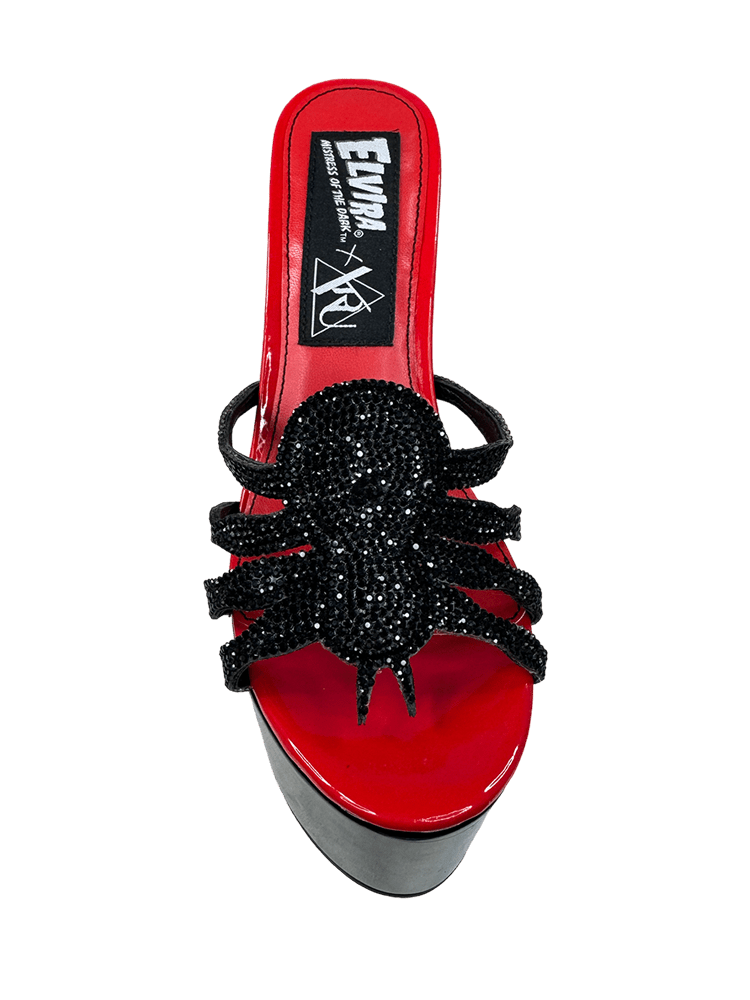 ELVIRA SPIDER PUMP - BLACK/RED - Y R U