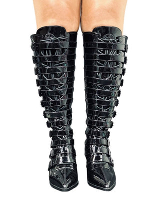 COVEN BOOT MAX - BLACK PATENT - Y R U