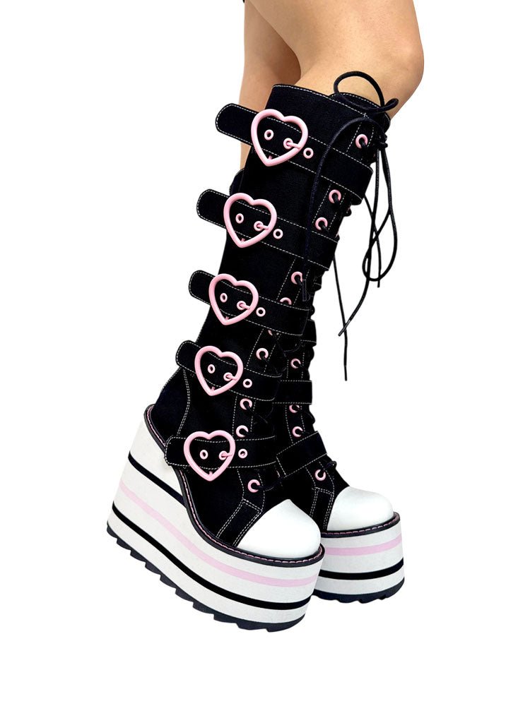 Broken Heart Yru White Platform Sneakers YRU Suspension Broken