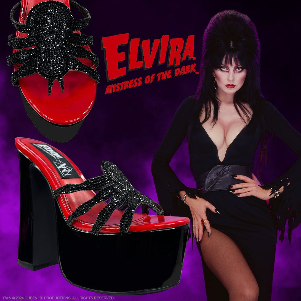 ELVIRA SPIDER PUMP - BLACK/RED - Y R U