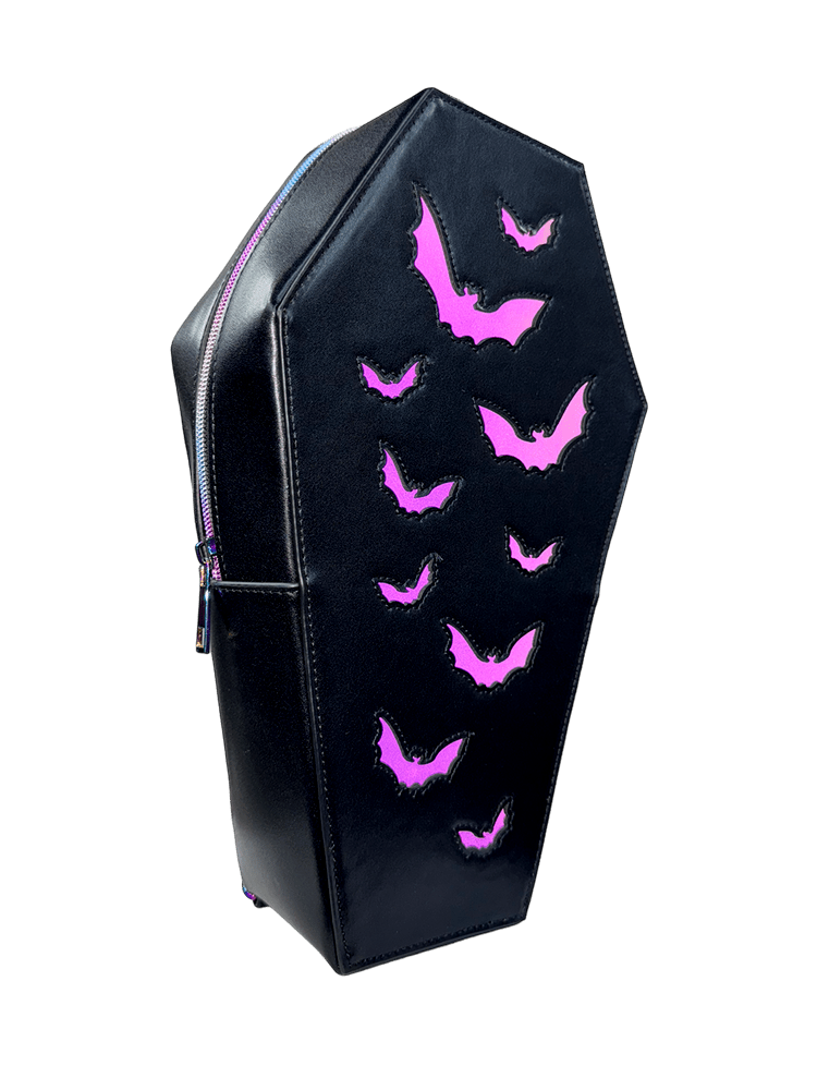 HAUNT BAT COFFIN BACKPACK BLACK REFLECTIVE