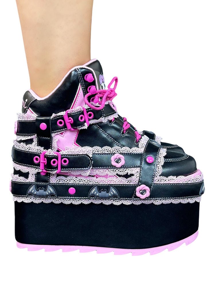 Y.R.U. sold Roses Qozmo Bondage Platform Sneakers