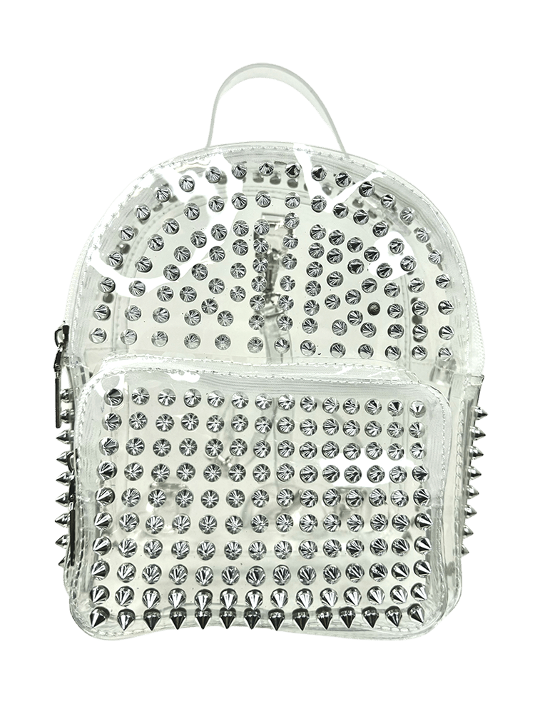 SPIKED CLEAR BACKPACK - Y R U