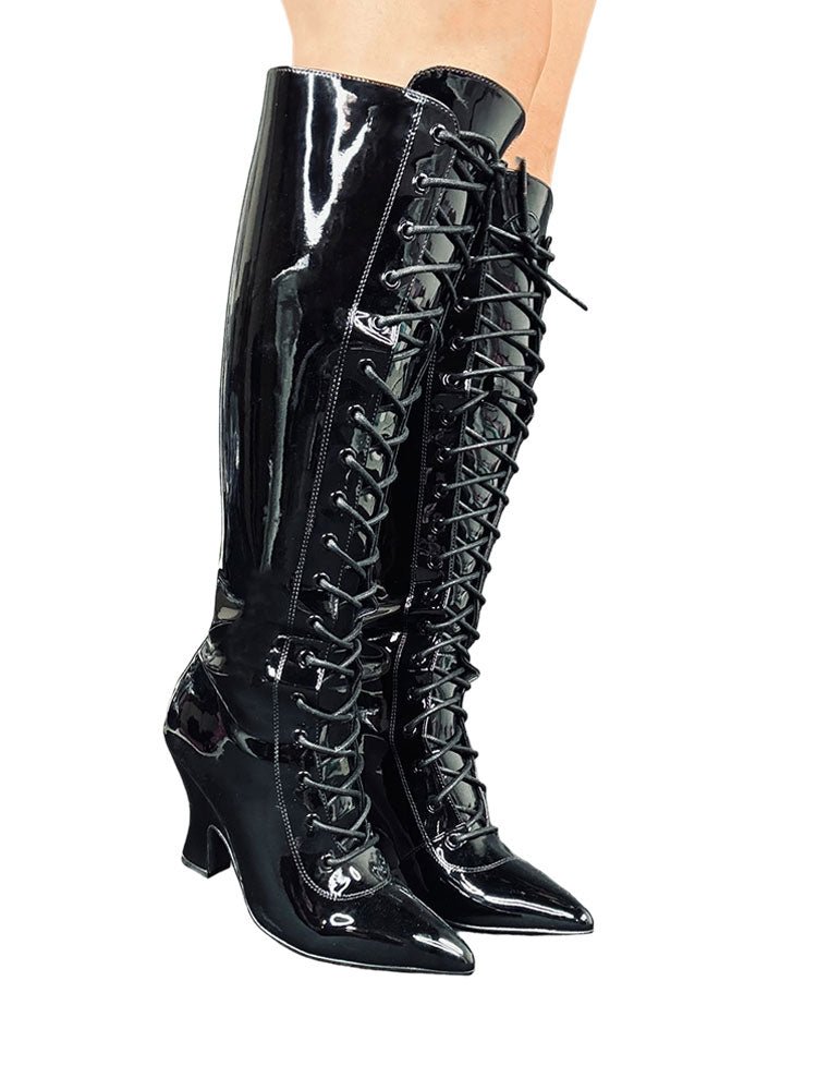 VICTORIA BOOT MAX - BLACK PATENT - Y R U