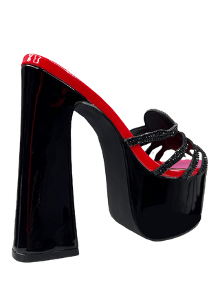 ELVIRA SPIDER PUMP - BLACK/RED - Y R U