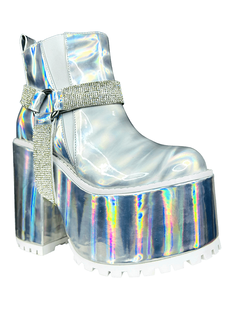 Yru top holographic boots