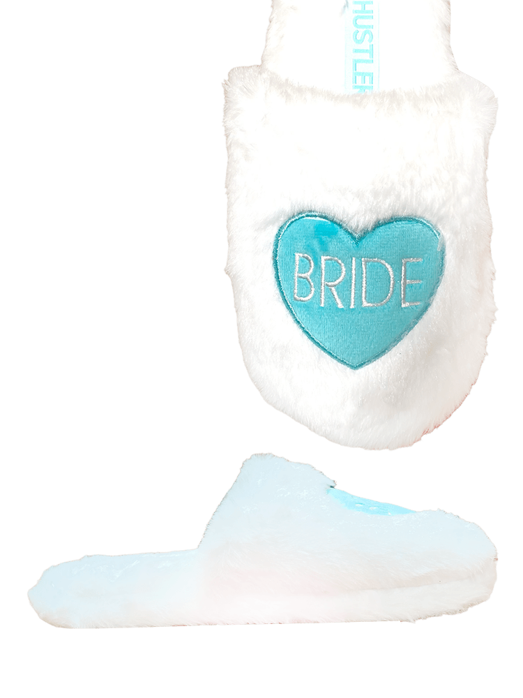 HEART BRIDE SLIPPER - WHITE/BLUE - Y R U
