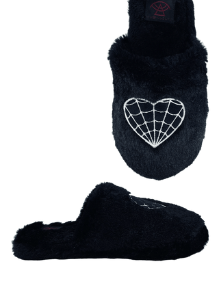 KREEPY KOZY WEB HEART - BLACK/WHITE - Y R U