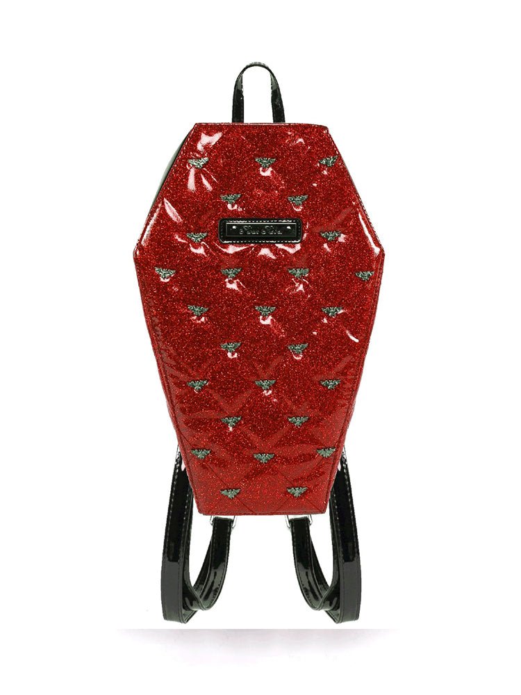 MINA BAT QUILTED COFFIN BACKPACK - RED - Y R U