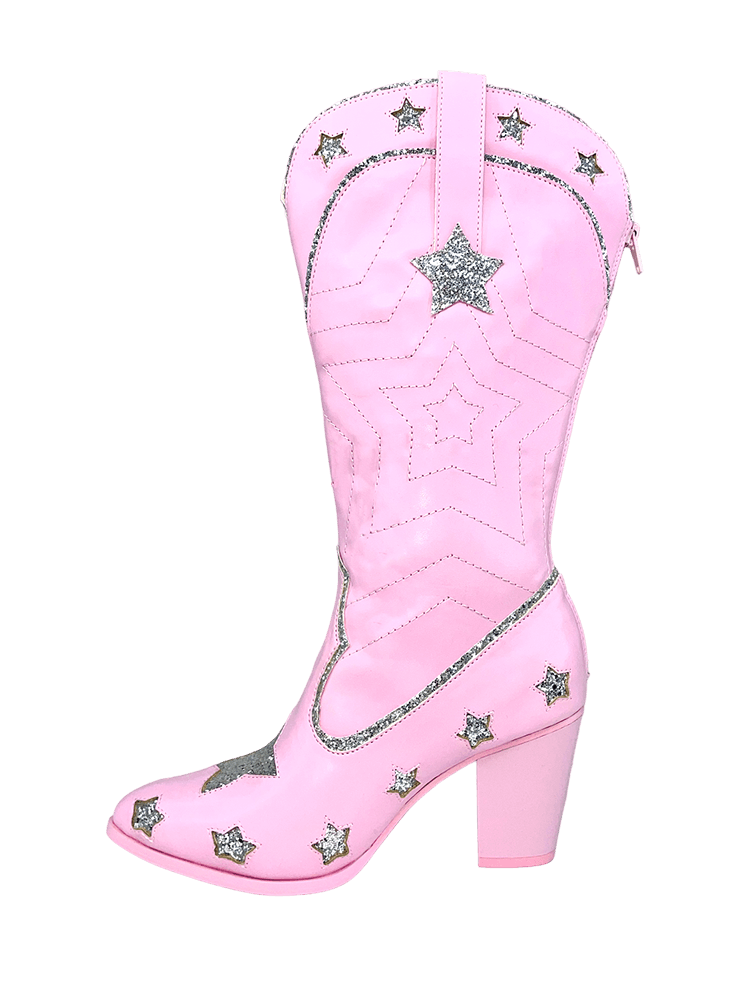 SPACE COWGIRL STAR - PINK/SILVER