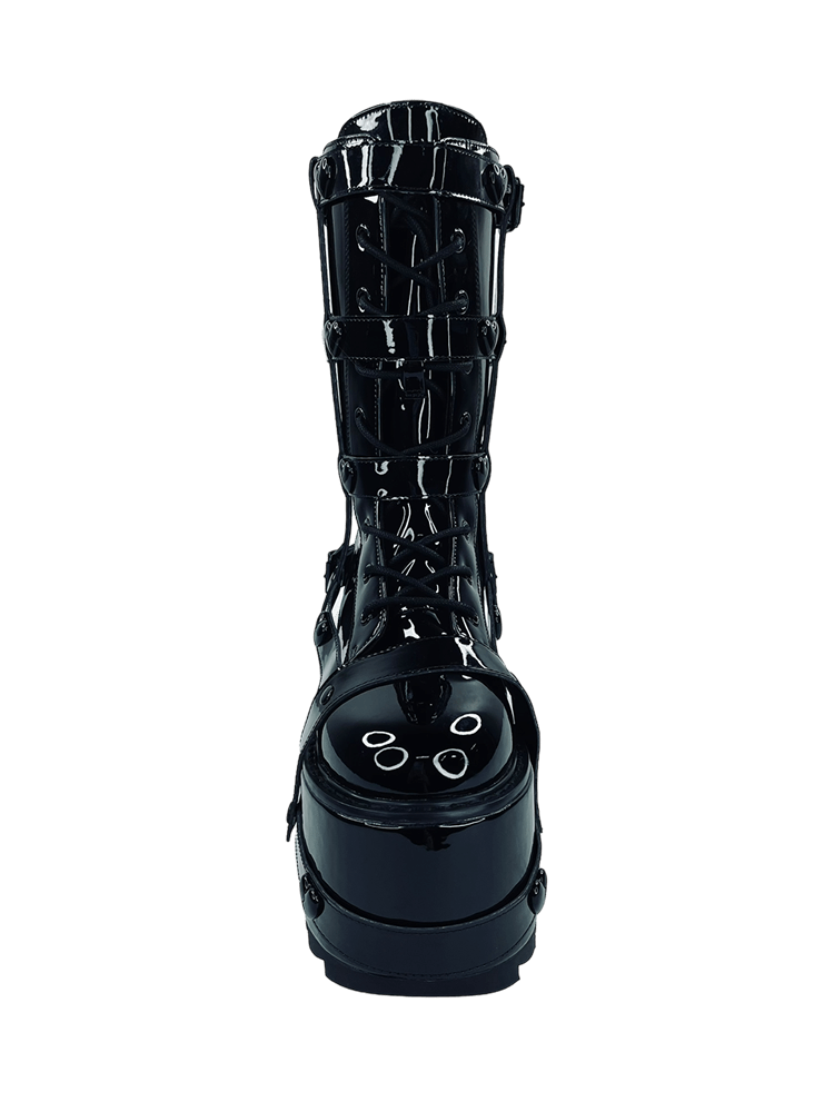 TRANCE BNDG HEART BLACK PATENT