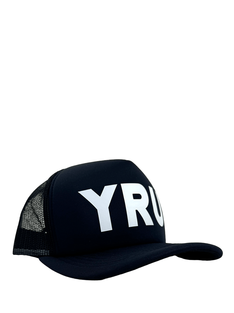 YRU TRUCKER HAT - BLACK/BLACK/WHITE - Y R U