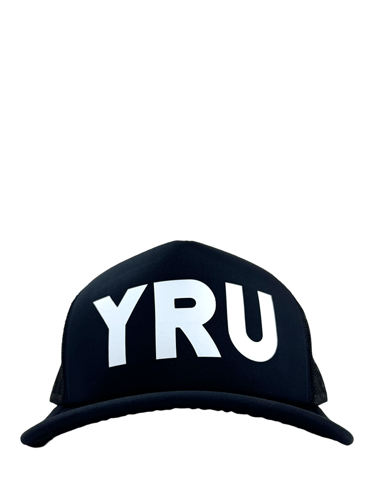 YRU TRUCKER HAT - BLACK/BLACK/WHITE - Y R U